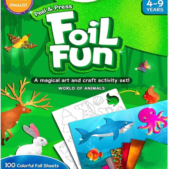 Foil Fun - Animals, No Mess Art for Kids, Travel Toys, Craft Kits, DIY Creative - Picture 1 of 8